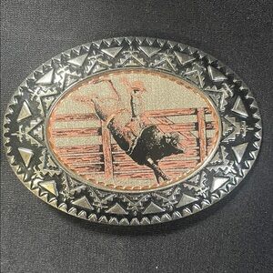 Western Bull Rider Belt Buckle